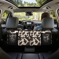Brown Cow Print Car Trunk Organizer, Hanging Car Back Seat Storage Bag with 4 Pockets Waterproof Universal Automotive Accessories for Most SUVs Sedans Trucks Jeeps