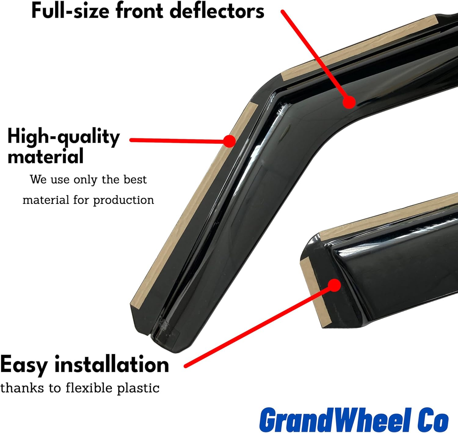 Window Deflectors Smoke Tinted In-Channel Side Window Vent Visor Deflectors Rain Guards Compatible with RX 2016-2022 - 4pcs. GW0726
