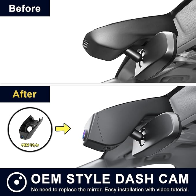 Mangoal 4K Dash Cam fit for GMC Acadia 2017-2023 (Model A), SE SEL Set AT4 Denali, Model A & Model B Have Same Models Years but Vehicle Sensor Cover are Different, Free App & WiFi, 64GB Card