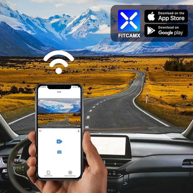 Fitcamx 4K Dash Cam Suitable for Lexus UX 300h 2025-2026 Premium F Sport Handling Design, OEM Factory Look, UHD 2160P Video, Built-in WiFi & APP, Loop Recording, G-Sensor, Plug & Play, 64GB Card