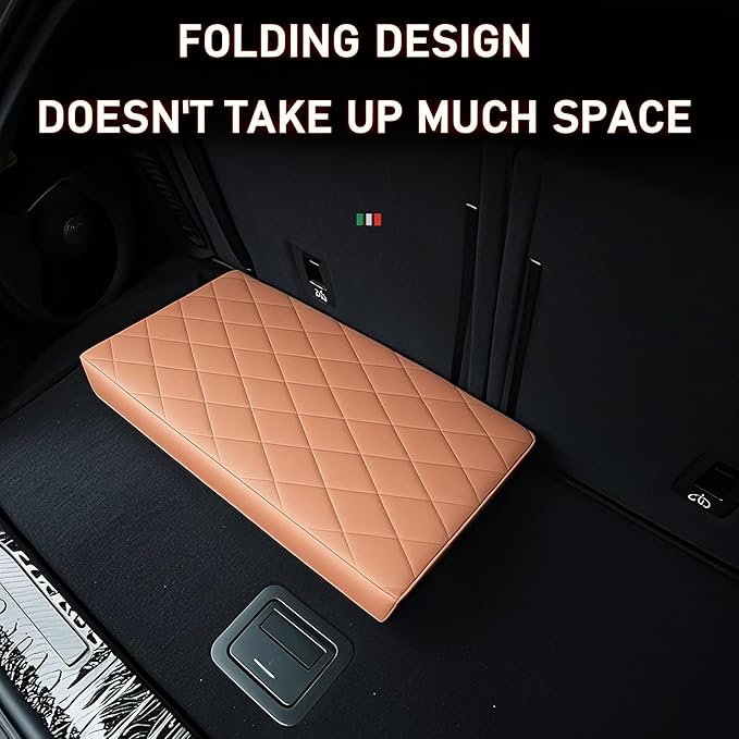 Seat Aisle Storage Box for Ford Explorer 6-Passenger Models – Organizer Rear Seats Passage – Foldable, Easy Installation, for Ford Explorer ST XLT Accessories 2020 to 2025 (Orange)