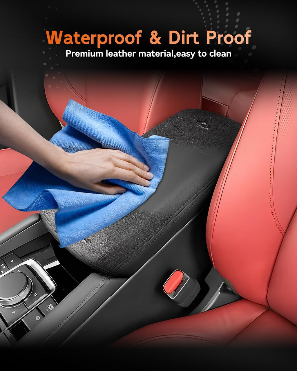 CDEFG for Mazda3 2019-2025 Center Console Cover Armrest Cover for Mazda Mazda3 Accessories Arm Rest Protector Mazda3 2019 2020 2021 2022 2023 2024 2025