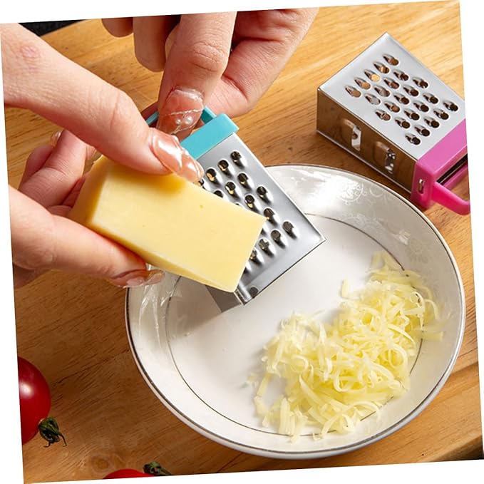PRETYZOOM 24pcs Mini Cheese Grater Stainless Steel Grater Garlic Slicer Handheld Fruit Vegetable Cutter Easy Clean