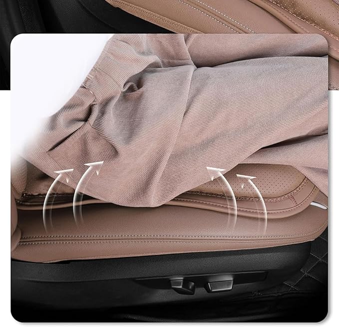 Car Seat Cushion for Porsche Macan 2015-2025-pr, Breathable Non-Slip Driver Seat Pad Ergonomic Memory Foam for Long Driving Car Office,A/2Pcs-Black