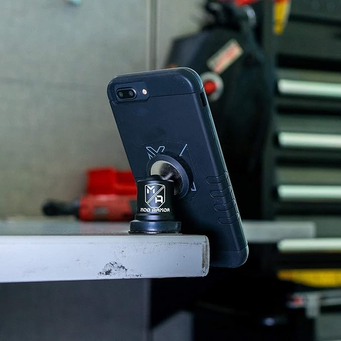 Mob Armor MobNetic Maxx - USA Assembled Magnetic Phone Holder for Car, Magnetic Car Phone Mount, 90-Degree Tilt, 360-Degree Rotation, Aluminum Metal, Compatible with iPhone & Android - Blue