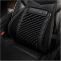 Car Seat Chair Back Cushion for Tesla Model 3 EV Sedan 2025, Wooden Beads Ventilate Mesh Lumbar Brace Strong Durable Relieve Fatigue Summer Interior Accessories,C-Waist Cushion