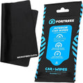 Fortress Car Interior Wipes with Microfiber Cloth (25 ct.) for Car Interior Cleaning, Dashboard, Seats, Detailing, and Steering Wheel [Travel Size] Skin-Safe Car Interior Cleaner Supplies