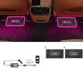 Customizable Car Floor Mats Lights, Customize Personalized Logo Car Floor Mats Light Waterproof RGB LED Neon Lamp App Control Adjustable Flashing Mode Universal Car Interior Foot Mat Decoration Light