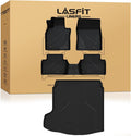 LASFIT Floor Mats & Cargo Liner Fit for Mazda 3 2025 2024 2023 2022 2021 2020 2019(Only Fits Sedan Models) All Weather TPE Floor Liners Front & Rear Row Full Set Accessories - Black