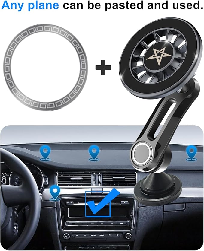 for Mag-Safe Car Mount - 360° Rotation Strong Magnetic Phone Holder for Car Dashboard, for iPhone 16 15 14 13 12 Plus Pro Max and Mag-Safe Phone Case Bracket Car Accessories