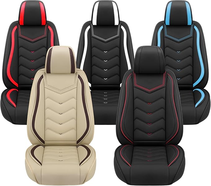 Car Seat Covers for Mercedes-Benz S-Class 2005-2025, Premium Nappa Leather Car Seat Cover, Stylish Sport Seat Covers， Automobile Seat Cover Sets.(Standard 2 Seats/Coffee Color)