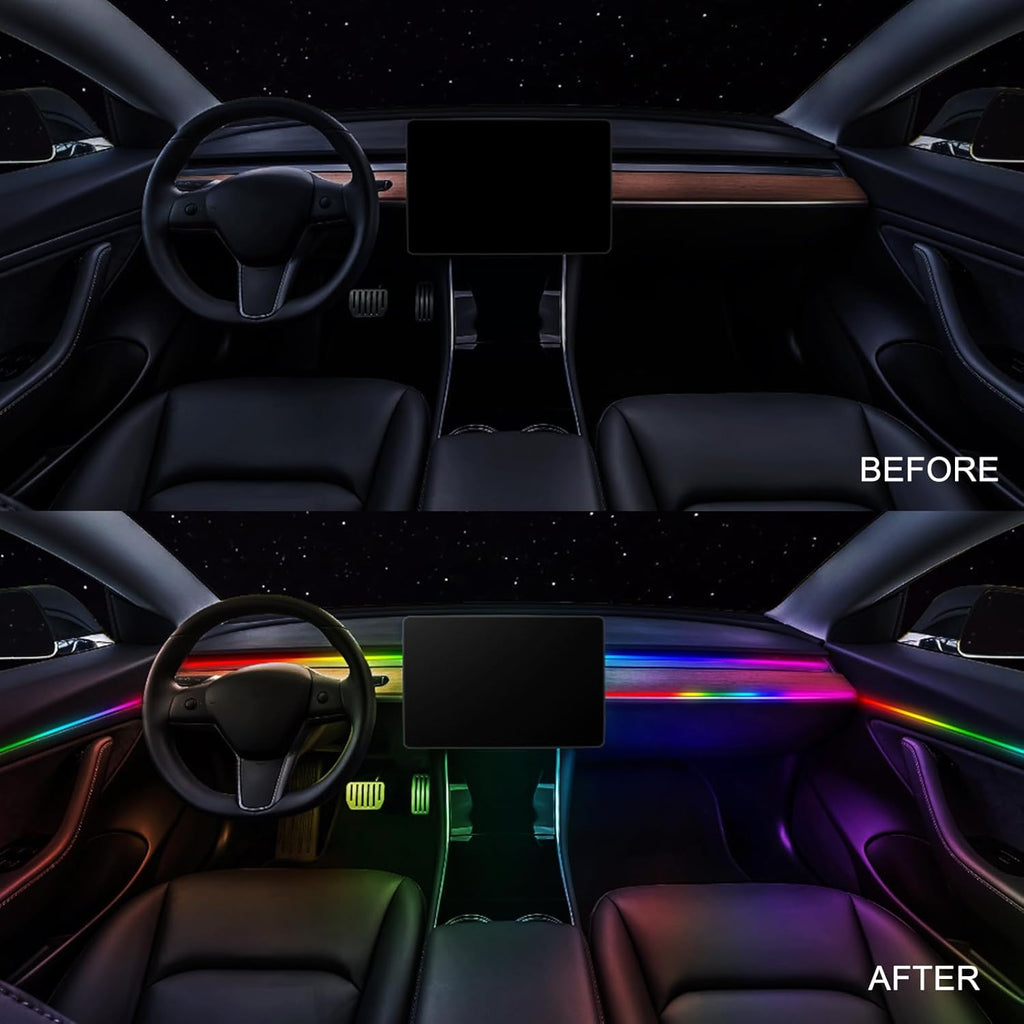 Dreamcolor Acrylic Interior Car LED Strip Light 43-inch, which fit for dreamcolor Main Controller Connects and sub-Controller kit (not Including), Not Applicable dreamcolor 1 Lights