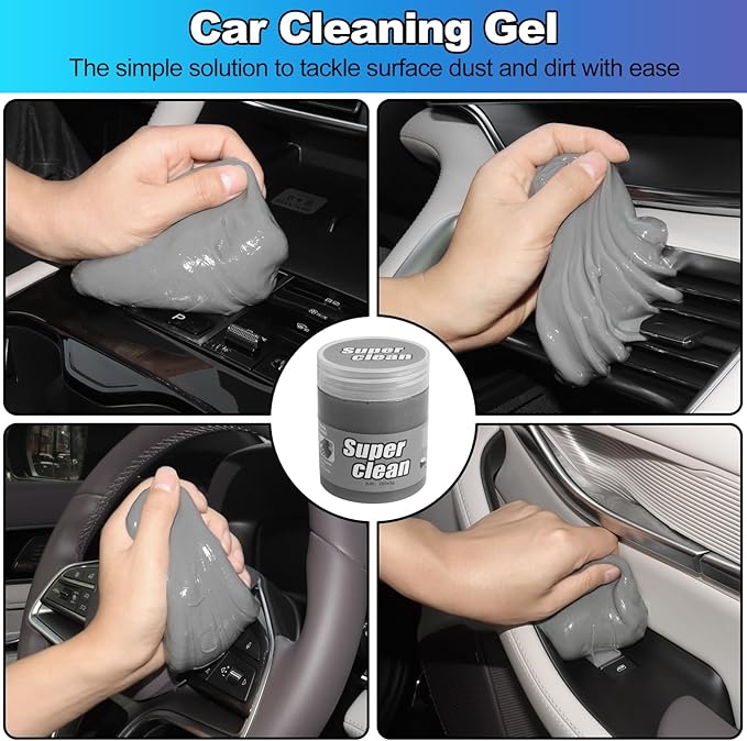 NIKCOSMK Car Cleaning Kit, Car Detailing Kit with Car Vacuum 8000PA High Suction, Car Interior Cleaning Supplies with Detailing Brushes, Windshield Cleaner Tool, Car Accessories for Men & Women