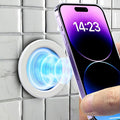 2 Pack Wall Mount Magnetic Phone Holder for iPhone 17/17 Pro/17 Pro Max/Air/16 15 14 13 12 Pro Max Plus mini, Hands-Free Magnet Shower Mirror Cell Phone Holder/Car Sticker Phone Stand, White