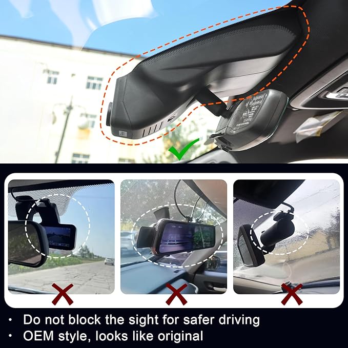 Mangoal 4K Front & 2K Rear 2 Channel HDR Dash Cam, Dual STARVIS 2 IMX678 IMX675 Fit for Chevy Silverado 1500 2022-2026 2500 HD/3500 HD 2024-2026 (Model C), 5GHz WiFi, GPS, 128GB