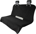 Universal Waterproof Terry Cloth Car Back Seat Cover - Heavy Duty Sweat Towel Rear Seat Protector for Post-Gym, Yoga, Beach, Pets & Kids - Machine Washable, Non-Slip Backing, Black (55" x 29")