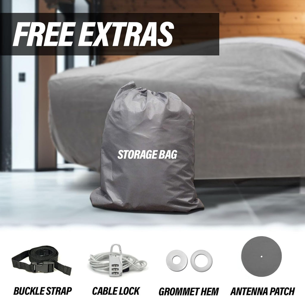 Supreme Full Car Cover - Semi Custom Fit for Orlando 2011-2018 SUV 4-Door | All-Weather Protection: Waterproof, Dustproof, Windproof, UV-Resistant | Includes Accessories