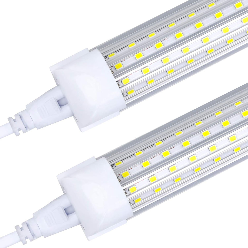 (6-Pack) 4FT LED Shop Light, 72W 6000K Cold White 9500LM Super Bright T8 Integrated LED Tube, 4 Rows Linkable Shop Lights, T8 LED Tube Lights, 4 LED Shop Lights for Garage 4 Foot with Plug