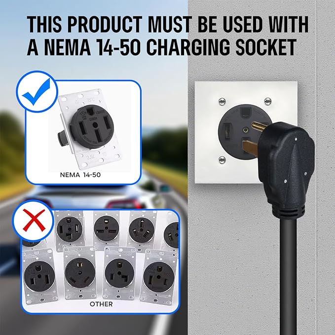 Level 2 Ev Charger for Tesla,40A 9.6KW Fast,NACS Ev Charger with 25ft ETL Listed Cord,6A-40A Adjustable Amps,Charging(110v-240v),NEMA 14-50 Plug,IP66 Waterproof Delay Timer LCD Display