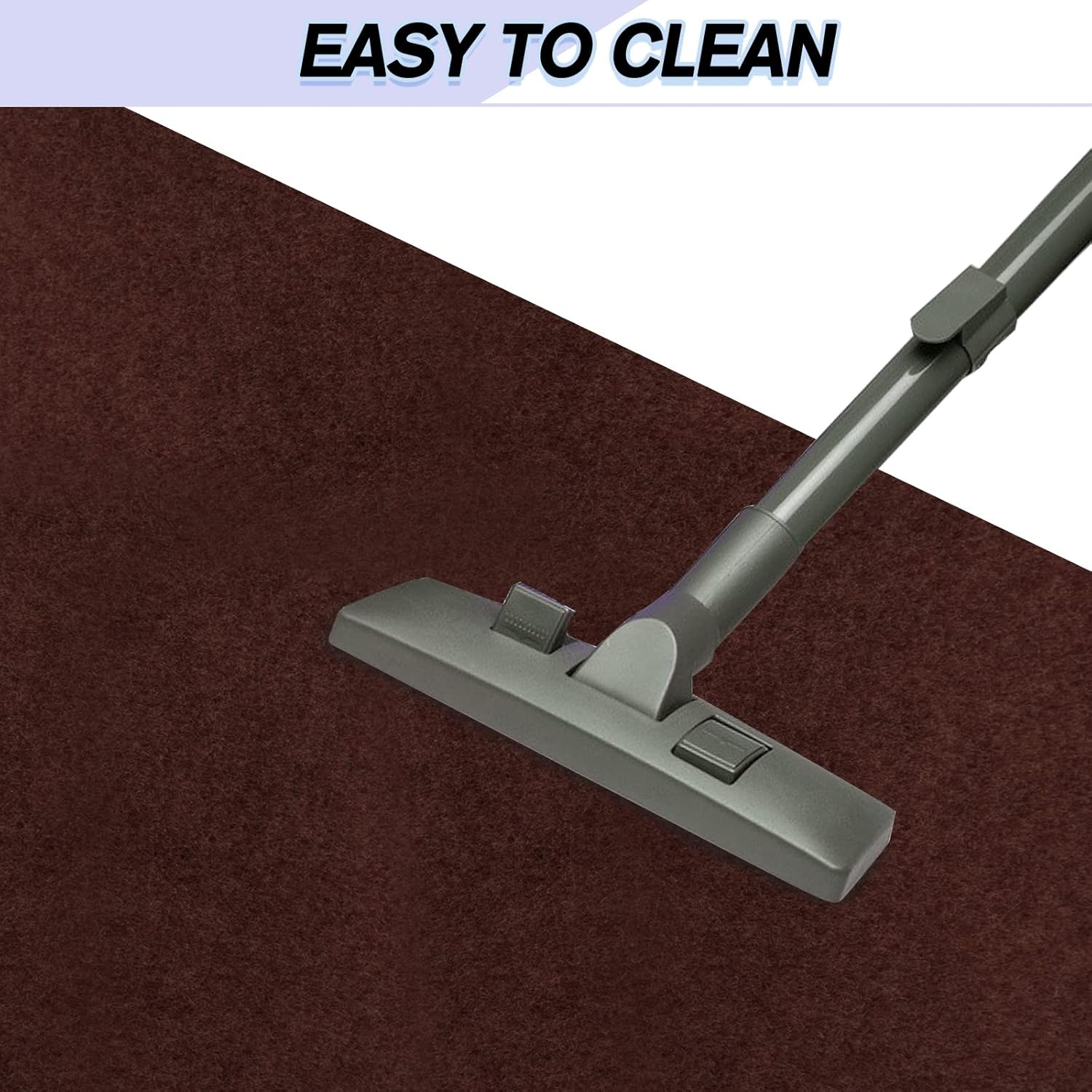 Custom Size Backed Non-Slip Area Rugs Runner, Easy Clean, Waterproof Runner Rugs for Hallway Entryway, Kitchen, Laundry, 4FT x 11FT, Brown