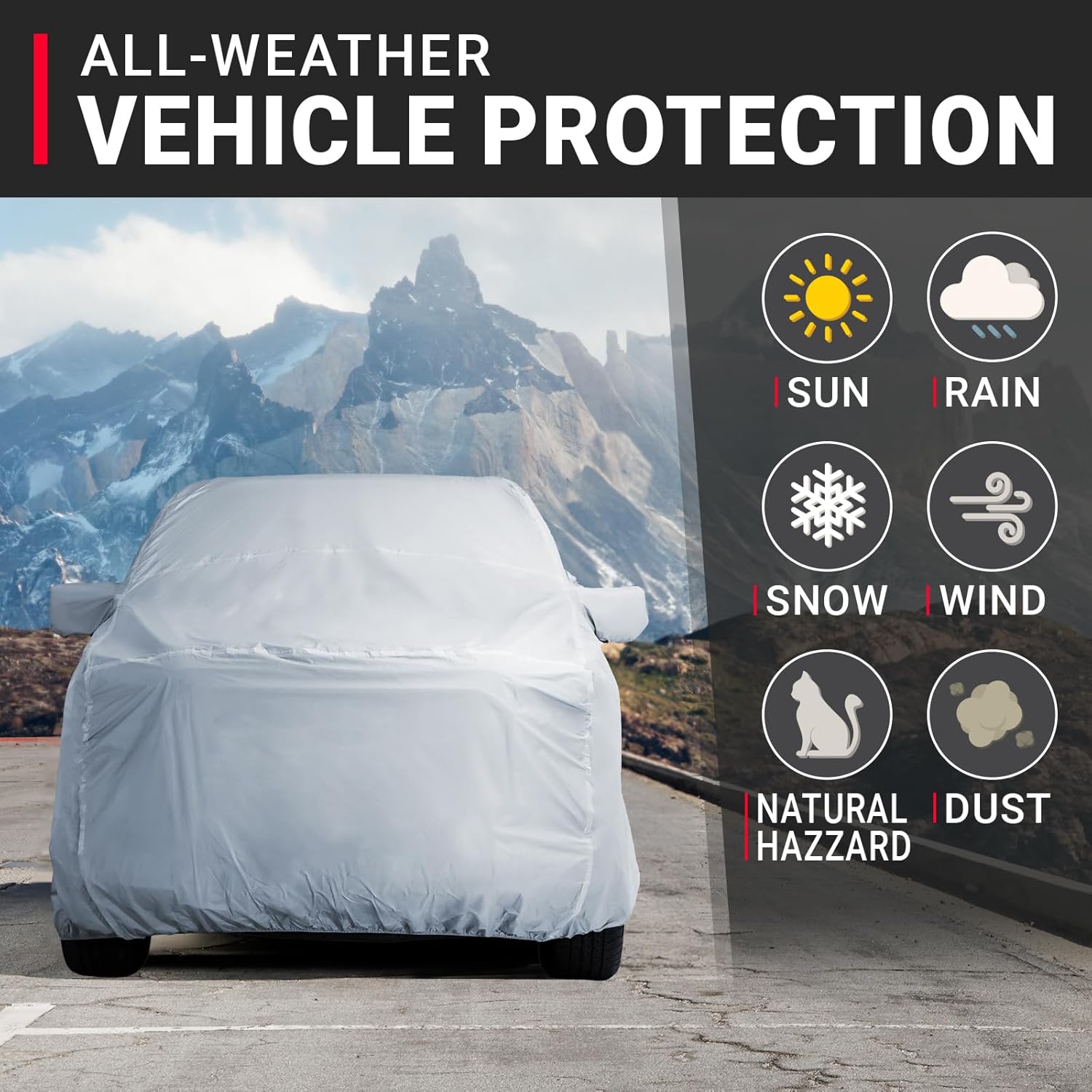 iCarCover Fits 2016-2023 Tacoma Double Cab, 5.0 ft Short Bed Toyota Truck Cover Automobiles Form-Fit Padded Full Exterior Waterproof Automobiles Protection Covers
