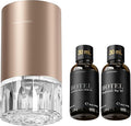 Airversa Waterless Essential Oil Diffuser Starter Kit with 2x30mL Hotel Scent Fragrance Oil for Home Room Desk Car, Battery Operated Scent Air Freshener Diffuser, 100mL Capacity, RD1 Kit Titanium