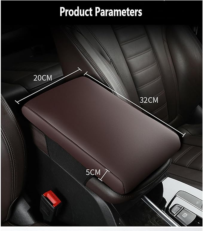 Car Armrest Cover Pad for Lexus LS LS400 LS430 LS460 LS500 LS500h LS600h Premium Leather Center Console Armrest Cushion Pad Anti-Scratch Waterproof Auto Interior Accessories Black Style