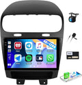 CAMECHO 4G+128G Car Radio Stereo for Dodge Journey 2012-2019 with Wireless Carplay Android Auto Android 15 Radio 9" 1280 * 720 Touch Screen Head Unit with GPS Bluetooth WiFi FM RDS Backup Camera