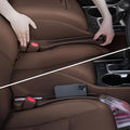 Car Seat Gap Filler 2 Pack Soft Foam Multifunctional Seat Side Gap Filler with Organizer & Hook Function, 3in1 Gap Stopper Universal Fit Car SUV Truck Fill The Gap Between Seat & Console (Deep Brown)