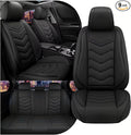 CTDS Car Seat Covers for Hyundai Kona 2018-2026, Stylish Sport Seat Cover, Premium Nappa Leather Car Seat Cover. Automobile Seat Covers Sets.(Standard 5 Seats/Pure Black)