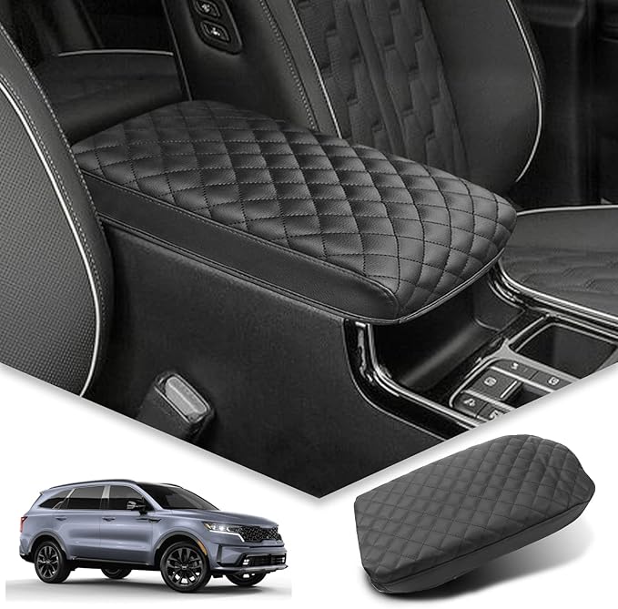 BIBIBO for 2024 2025 2026 Kia Sorento Center Console Armrest Cover,Armrest Cushion 2021-2025 2026 Sorento Console Lid,Car Arm Rest Pad Seat Box Cover Protector,2025 2026 Sorento Accessories Armrest