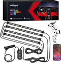 Nilight Car Interior Lights with APP Control 16 Million RGB Colors Strip Lights with Music Sync Mode and Multiple Scene Options for Cars Trucks SUVs