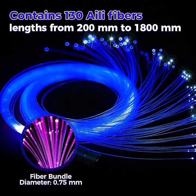 LED Whip Lights, Fiber Optic Whip for Dancing, with 40 Color Effect Mode and 360°Swivel, Rechargeable Rave Light for Parties, Rave Party, Carnival Activities