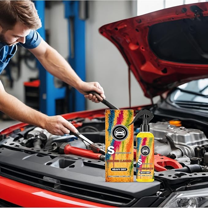 Automobile Heavy Duty Cleaning Spray, Stain Remover, 100ml, Car Cleaner, Vehicle Detailing, No Scrubbing Required, For Leather Seats Glass Panes SUV Trucks