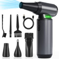 Compressed Air Duster - 300000RPM Brushless Motor Cordless Blower, 8000mAh Rechargeable, 3-Speed Electric Duster for Computer, Keyboard, Car, Home Cleaning