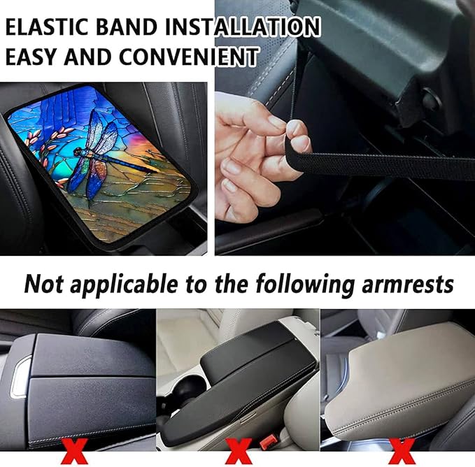 Cat Vehicle Center Console Armrest Cover Pad,Cat Car Accessories Soft Middle Console Cushion Pad,Auto Arm Rest Mat Decor Cats Gifts for Women Men Dad for Most Vehicle SUV Truck