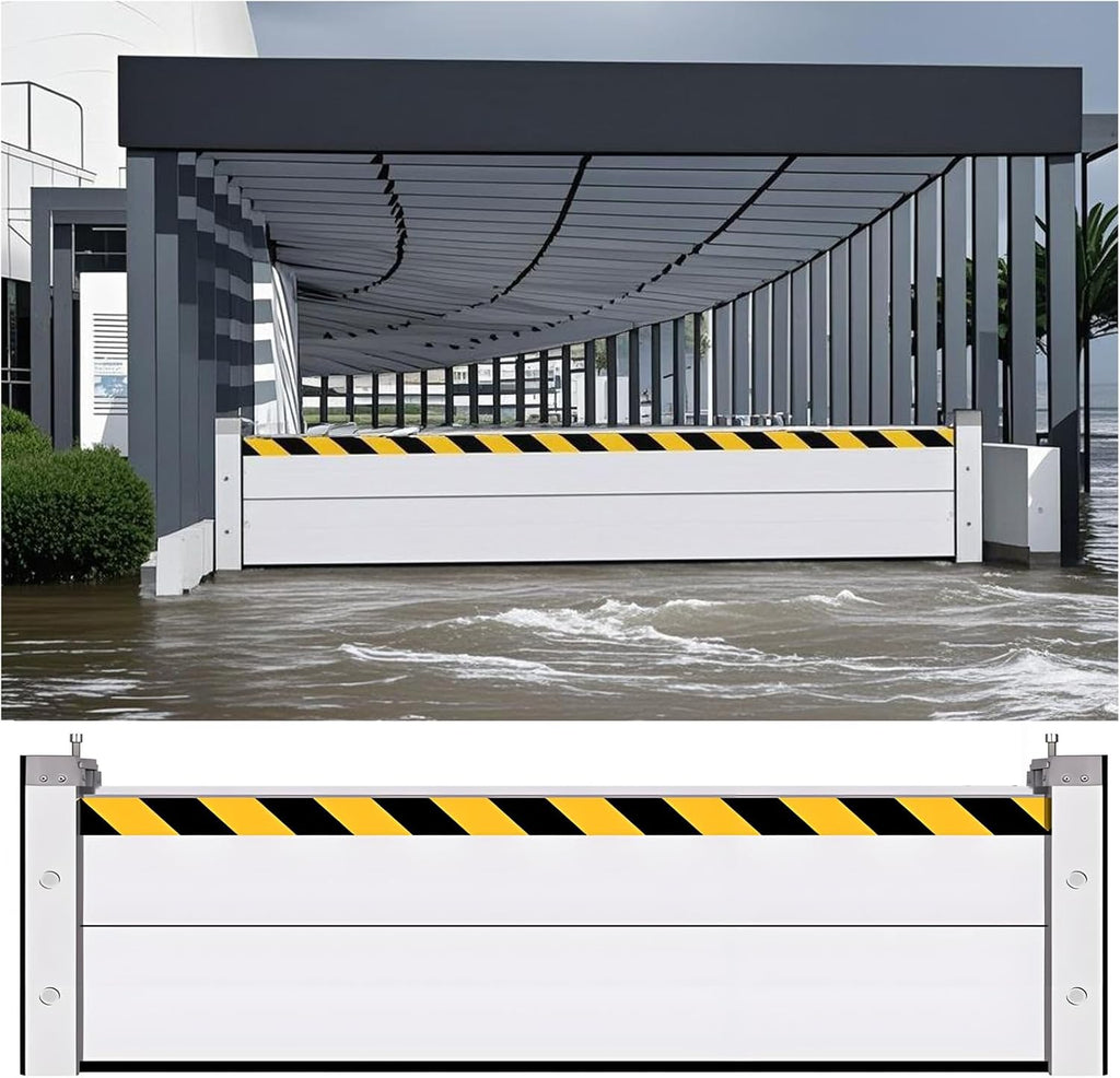 Flood Barriers for Home Exterior - Aluminum Alloy Outdoor Easy Flood Barrier Garage Doors Water Barriers for Flooding,H23.6 Inch/L13FT