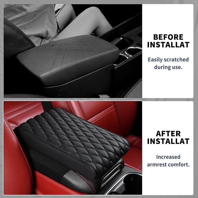 Auto Armrest Cushion Pads for Subar-u Forester Typ SH(2008-2013) Accessories Car Centre Console Armrest Pad Durable Material and Easy to Clean-is Waterproof and Anti-Scratch