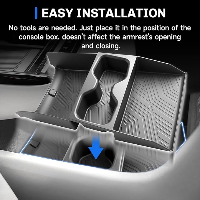 SXCY for 2025 2026 Hyundai Tucson Center Console Organizer [TPE] for 2025 2026 Hyundai Tucson Accessories Full-Button Wire Console Cupholer Tray 2025 2026 Tucson Limited Under Console Organizer