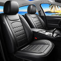 CX-90 Car Seat Covers Custom Fit for Mazda CX-90 2007-2026, Full Coverage Premium Leather Waterproof Breathable Seat Covers, Automotive Seat Protectors, Airbag Compatible(2 Front Seats, Black)