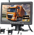 Wireless Vehicle Backup Camera System,7 Inch Reverse Camera Monitor for 2 Backup Cameras with IP69 Waterproof Night Vision Backup Camera Front Rear View Camera for Truck/RV/Van/SUV/Pickup