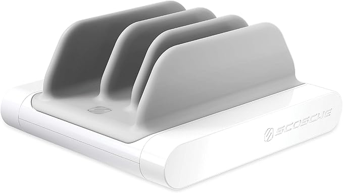 Scosche BLMD BaseLynx Vert Modular Charging Station for PD 3.0, USB-C and USB-A Devices, White