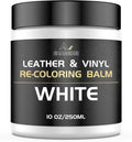 Leather Recoloring Balm,10oz Leather Color Restorer Leather Repair Kit for Furniture Car Leather Scratch Remover, White Leather Color Restorer for Couches,Leather Dye Paint for Faded