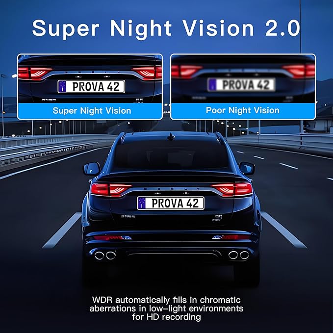 4 Channel Dash Cam 360° View 5G WiFi & APP Control, WIZACE 2K Front and Rear Inside, Left Right Dash Camera for Cars Free 64GB TF Card, G-Sensor, Night Vision, 24H Parking Mode