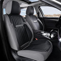 Coverado Car Seat Covers Front Seats, Seat Covers for Cars, Car Seat Protector, 2-Pack Car Seat Cushion Nappa Leather, Waterproof Seat Covers Carseat Cover Universal Fit for Most Cars(Gray&Black)