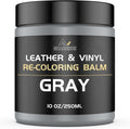 Leather Recoloring Balm,10oz Leather Color Restorer Leather Repair Kit for Furniture Car Leather Scratch Remover, Gray Leather Color Restorer for Couches,Leather Dye Paint for Faded