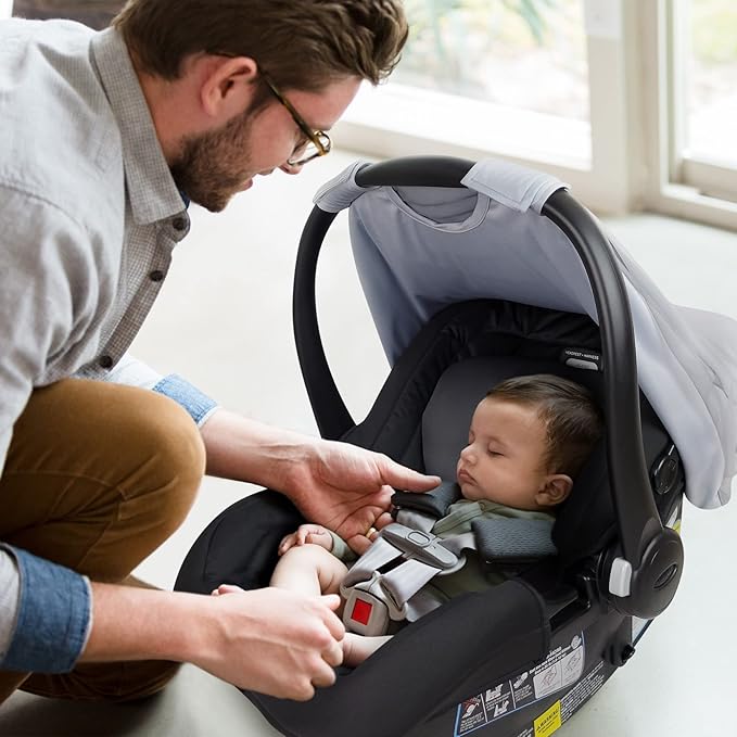 liuliuby Summer Baby Car Seat Cover | 2-in-1 Breathable Carseat Sun Shade & Mosquito Net | UV Protection Lightweight Canopy Covers for Infant Boys | Bug Net Mesh for Warm Weather (Blue)