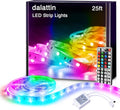 dalattin Led Lights for Bedroom 25ft RGB 5050 Led Strip Lights Color Changing Kit with 44 Keys Remote Controller and 12V Power Supply Led Light Strips Indoor Decoration,Easter Decor
