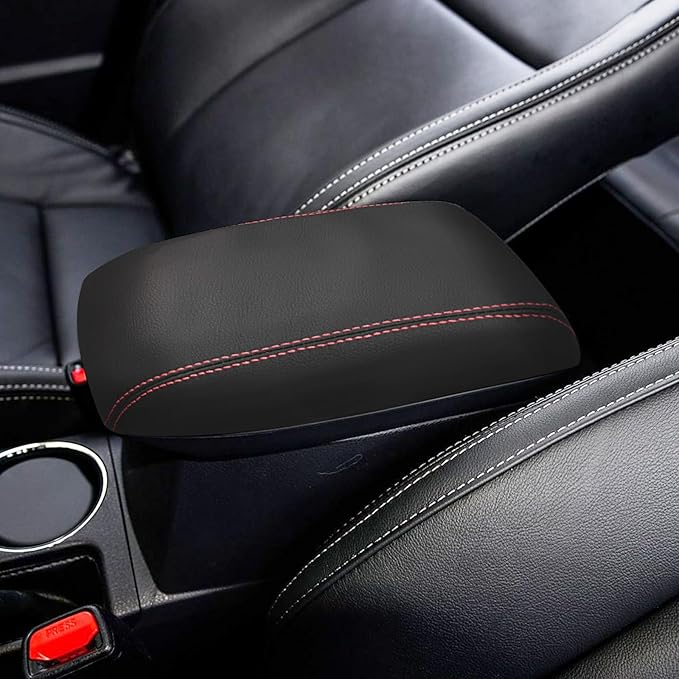 Compatible with Center Console Armrest Cover for Toyota Corolla 2014 205 2016 2017 2018 2019 Leather Arm Rest Storage Box Lids Cushion Protector Pad