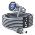 Starlink Mini Cable Car Adapter 16.4ft Starlink Mini Accessories Power Cable Car Charger DC 12V 24V Cigarette Lighter with Digital Display USB C PD 30W and USB A QC 3.0 30W Ports for Trucks and Cars